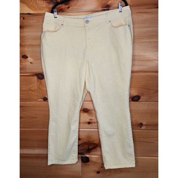 Cato Women’sPlus Size 18 Jeans Light Yellow Contemporary Jeans - Picture 1 of 7